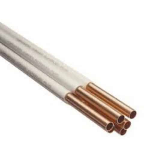 White Plastic Coated Copper Coil 50m x 10mm