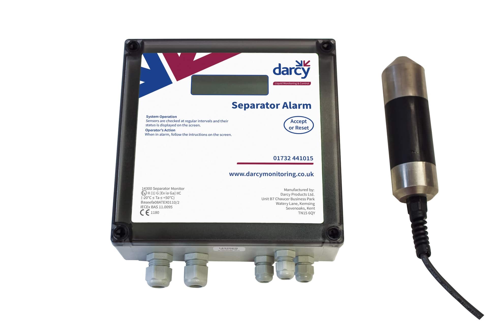 Hydrocarbon Alarm for Washdown Separator System