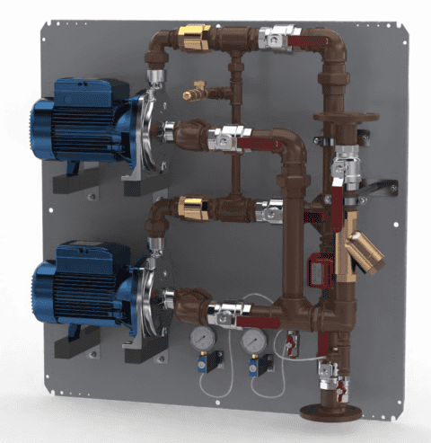 Display Panel Pump 100LPM Duplex Pump & Control Panel