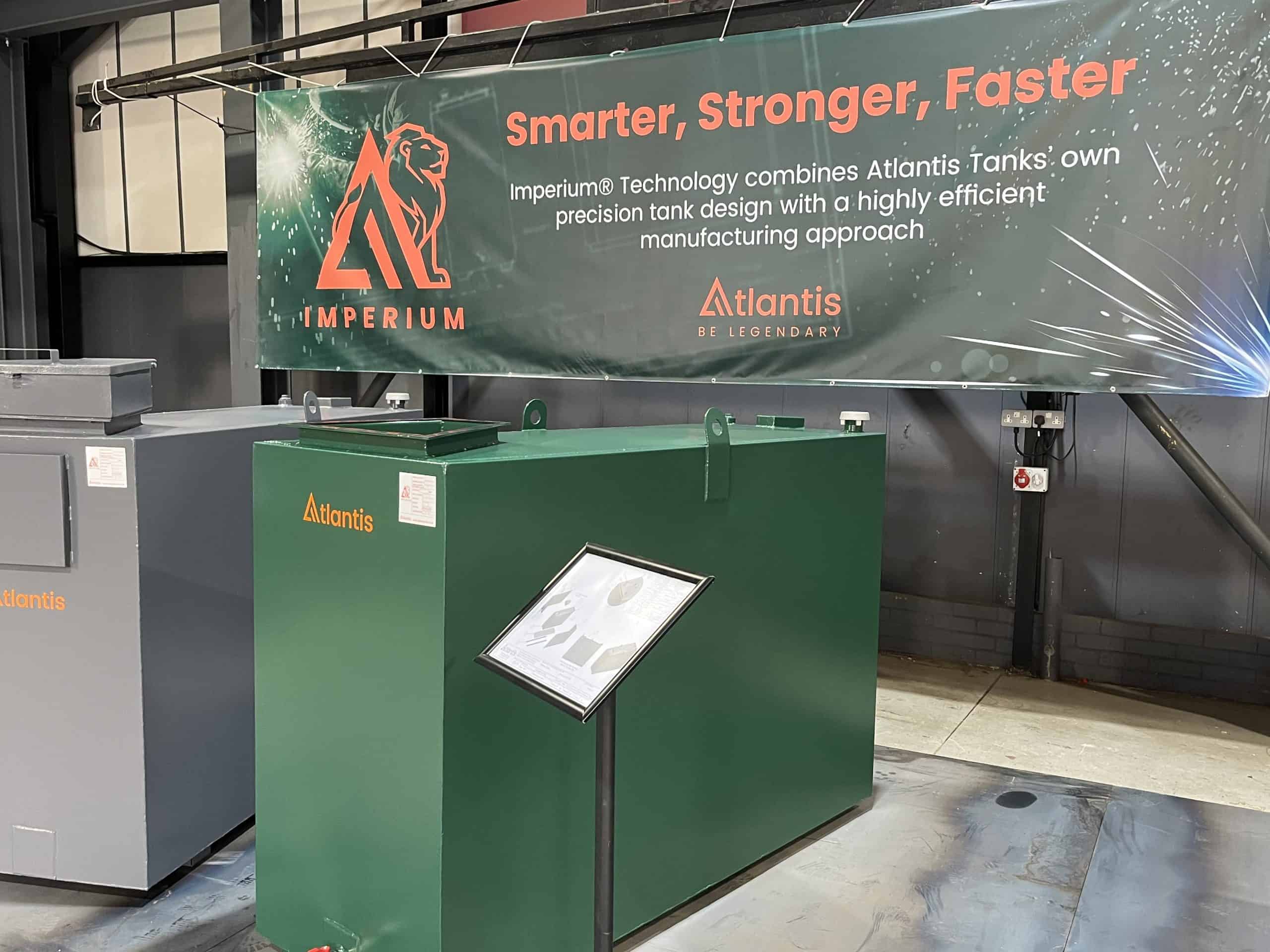 Green (oil) steel bunded oil tank made with Imperium® Technology