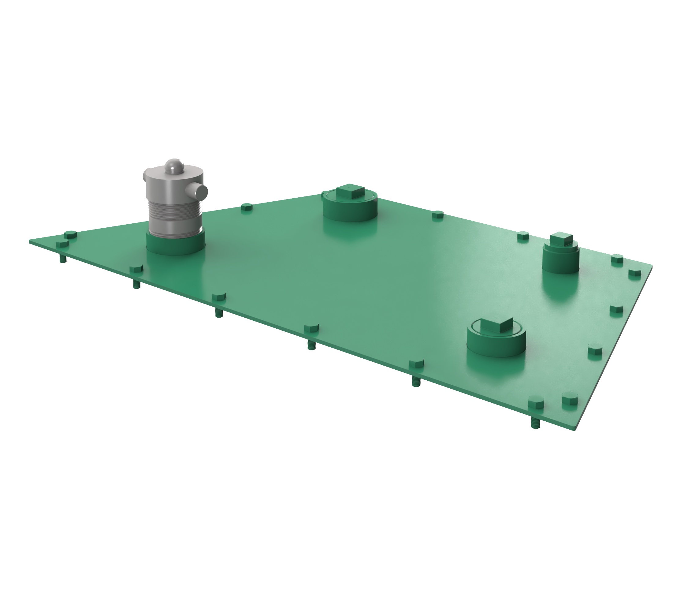 Imperium® Heating Oil Top Fittings Plate (large) finished in EasyTank green coating