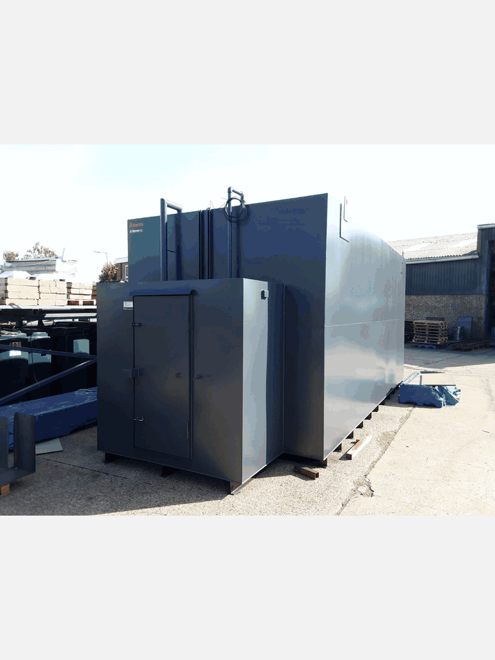 A collection of commercial and industrial critical backup power fuel storage tanks manufactured by Atlantis tanks